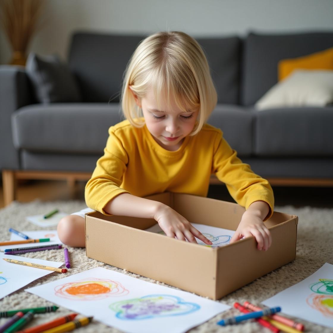 Custom photo book or framed wall art made from children's drawings
